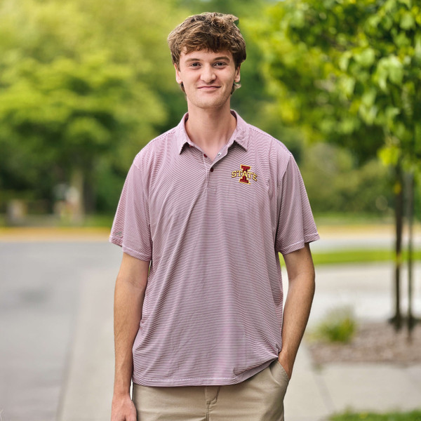 Antigua I-State Cardinal and White Twine Polo